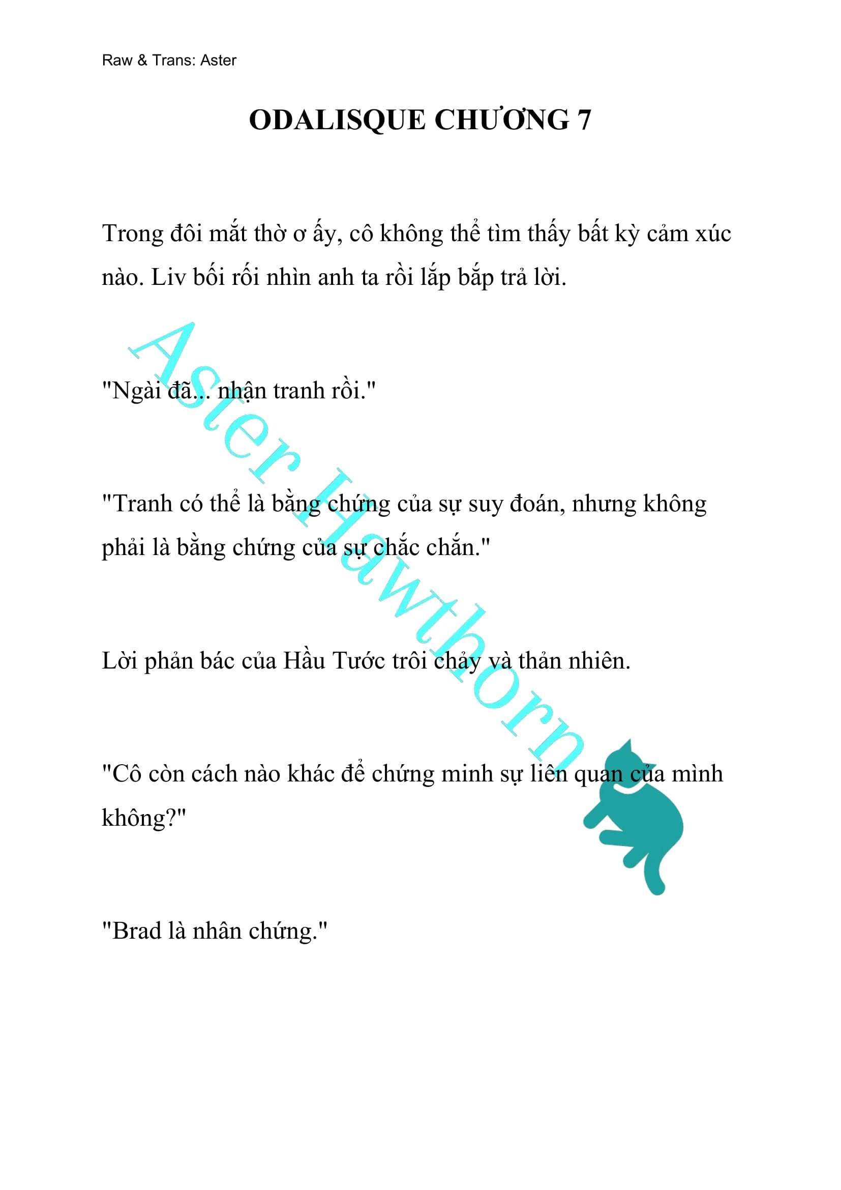[novel] Odalisque Chương 7 page 1 - Giả Dược