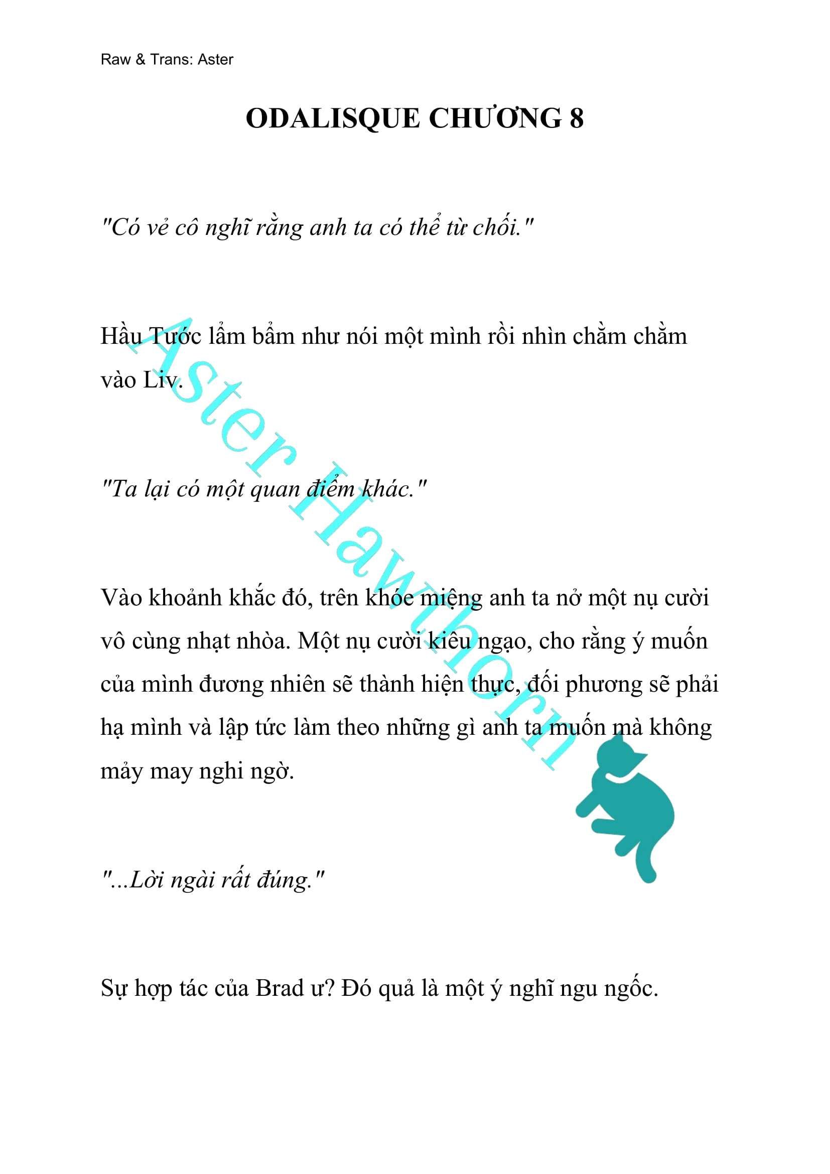 [novel] Odalisque Chương 8 page 1 - Giả Dược