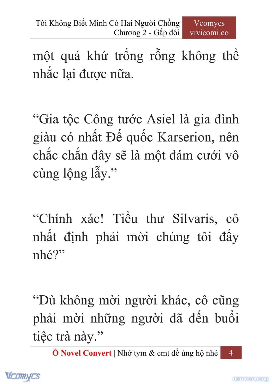 đọc truyện [novel] Tôi Không Biết Mình Có Hai Người Chồng Chương 2 ảnh 7 tại Thiên Thai Truyện