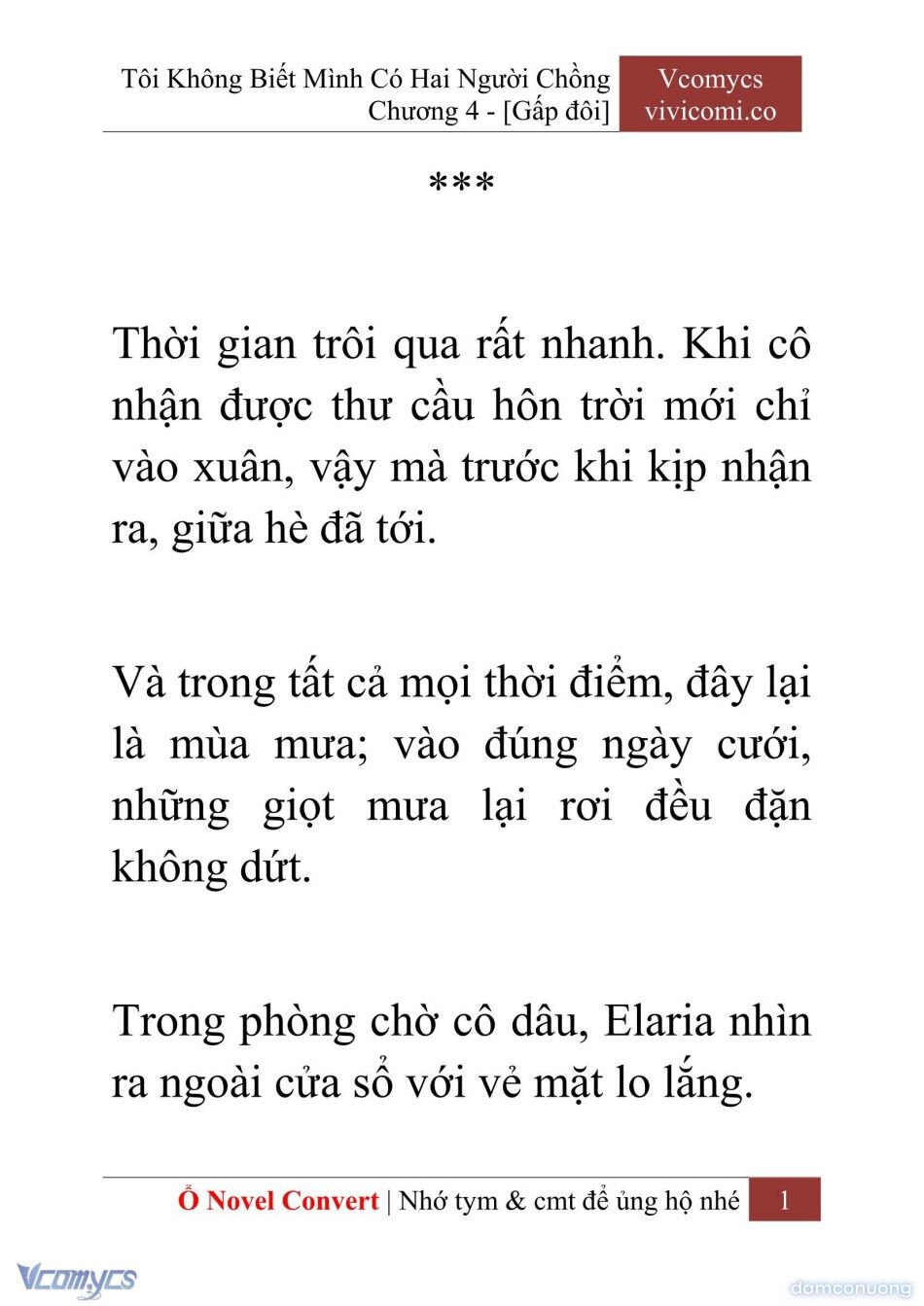 đọc truyện [novel] Tôi Không Biết Mình Có Hai Người Chồng Chương 4 ảnh 4 tại Thiên Thai Truyện