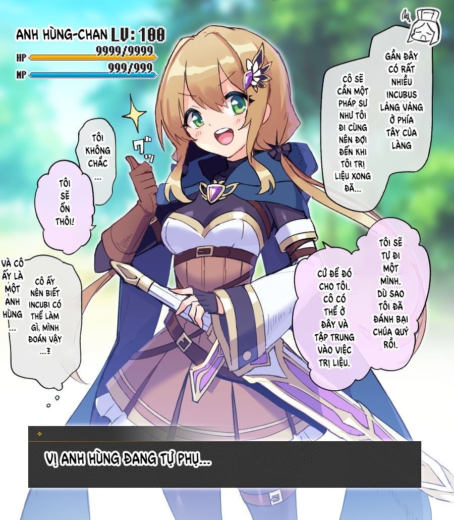 Nữ Anh Hùng Quá Tự Tin Đi Một Mình Chiến Đấu Với Đám Quỷ Succubus Nam Oneshot page 1 - Giả Dược