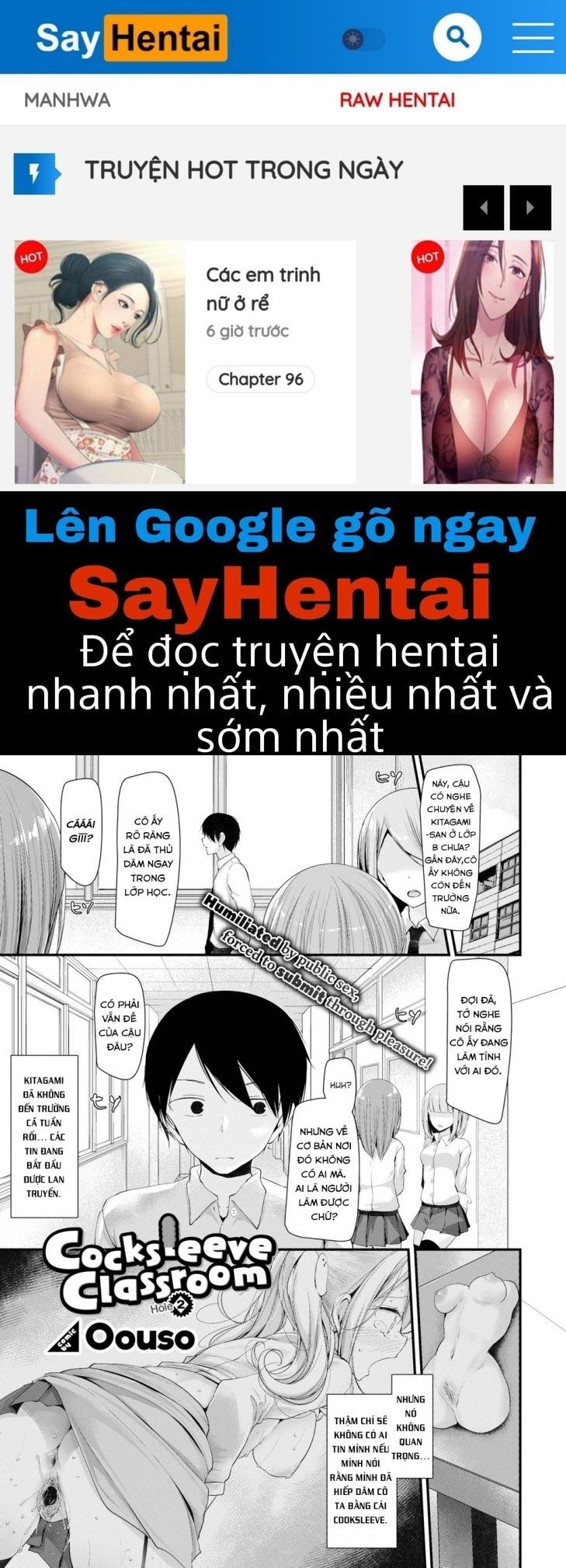 đọc truyện Onaho Kyoshitsu Chương 2 ảnh 1 tại Thiên Thai Truyện