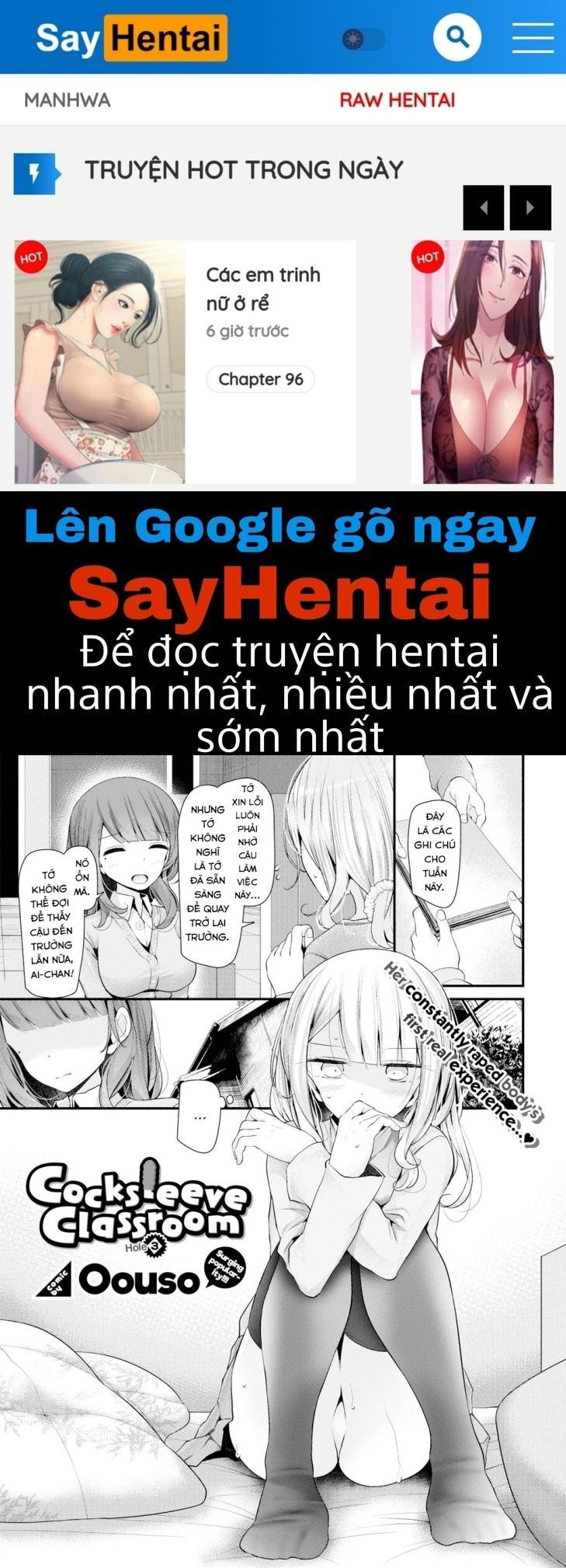 đọc truyện Onaho Kyoshitsu Chương 3 ảnh 1 tại Thiên Thai Truyện