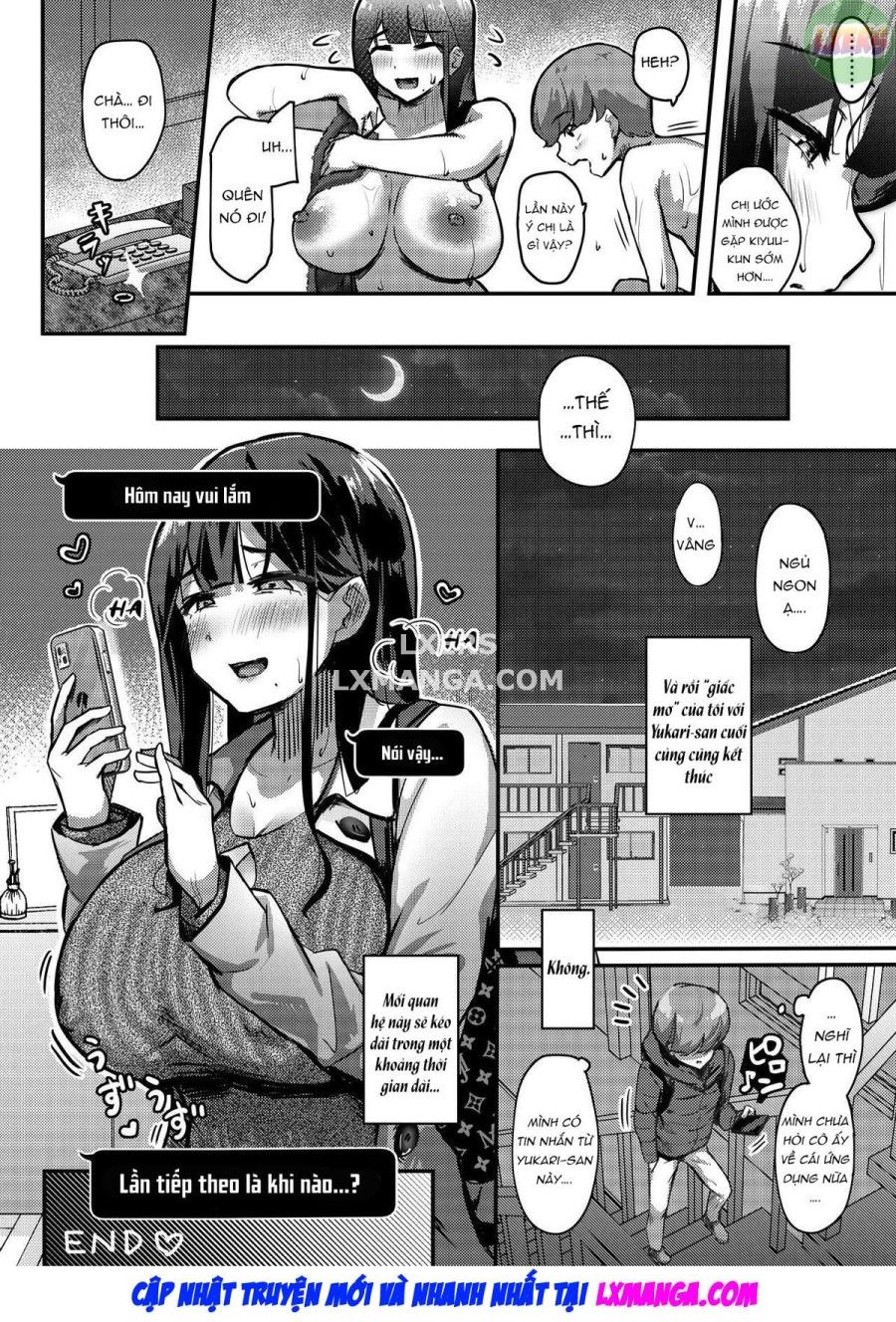 Otonari-san No Muchimuchi Wakazuma To Matching Shichatta Hanashi Oneshot page 33 - Giả Dược