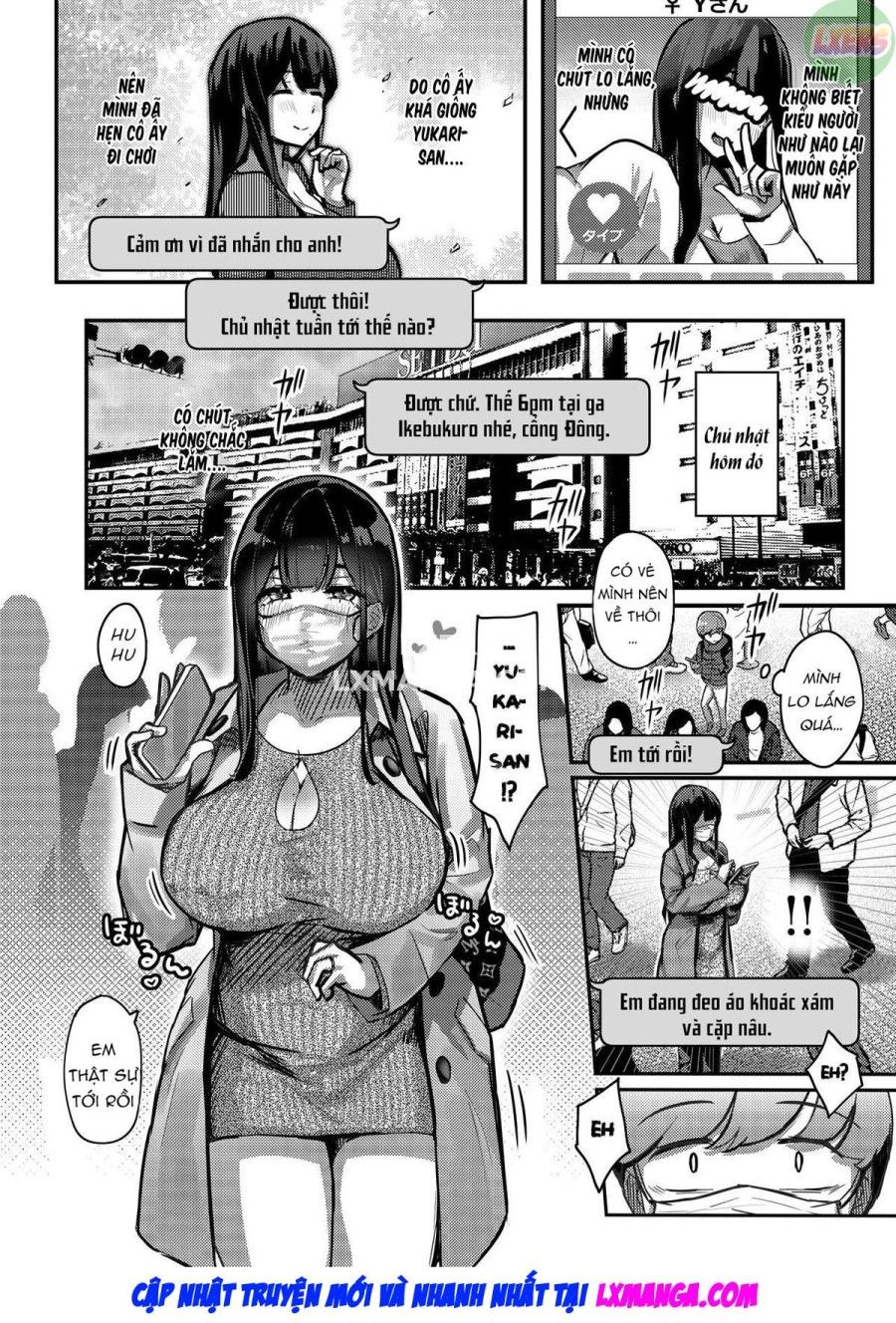 Otonari-san No Muchimuchi Wakazuma To Matching Shichatta Hanashi Oneshot page 9 - Giả Dược