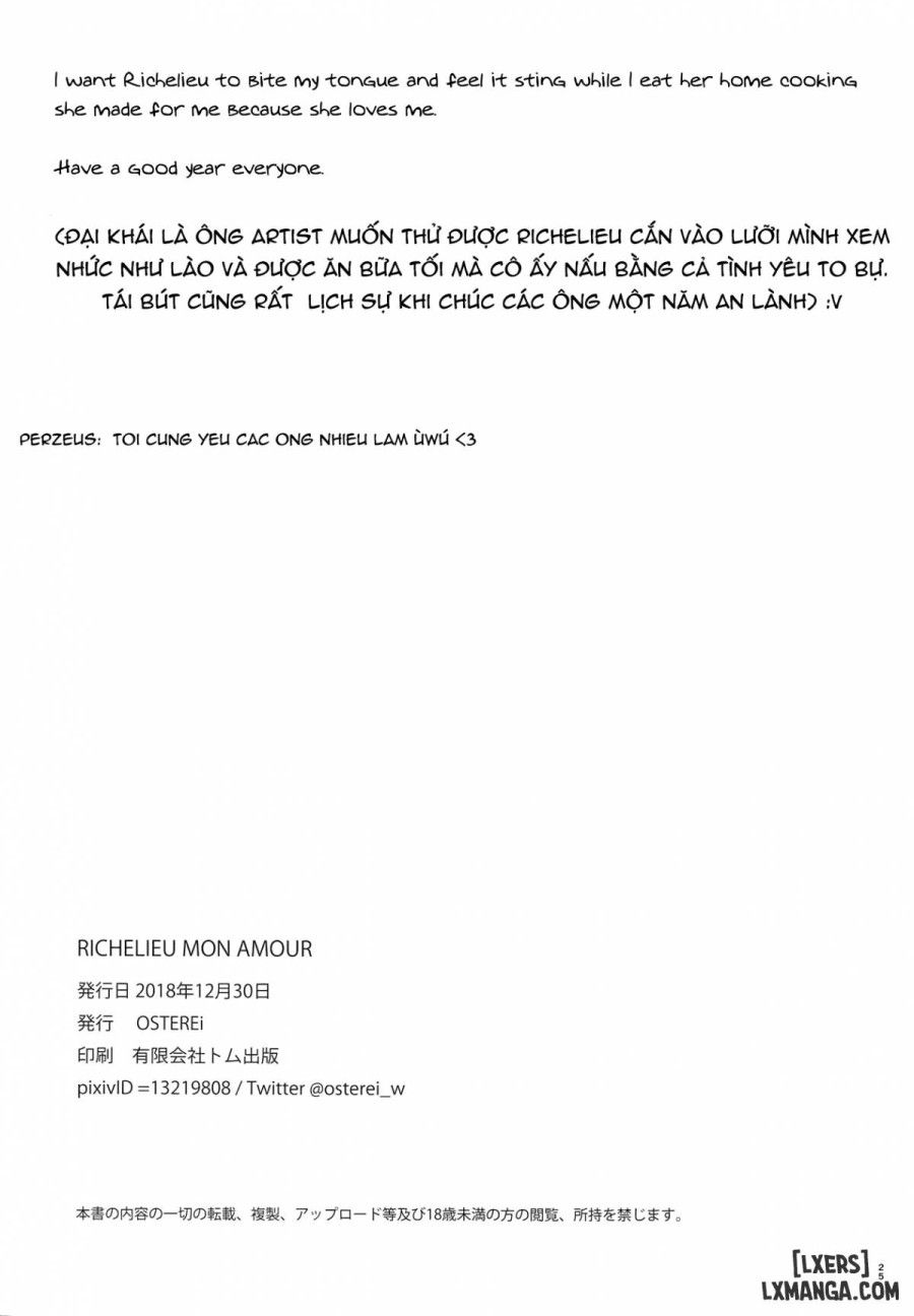 đọc truyện Richelieu Mon Amour Oneshot ảnh 22 tại Giả Dược