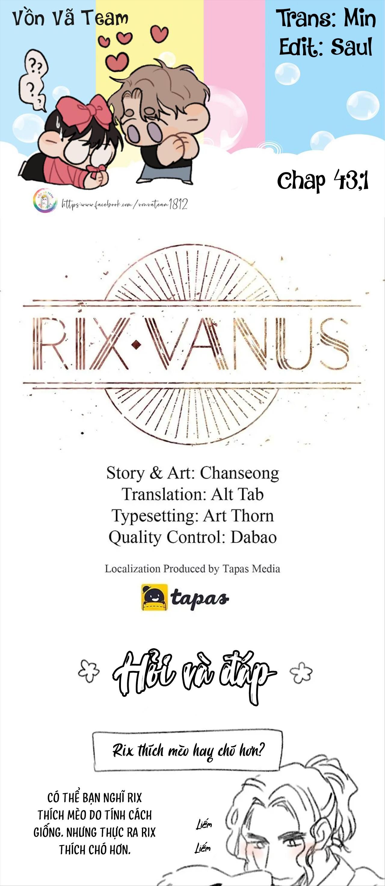 đọc truyện Rix Venus Chương 43.1 ảnh 1 tại Giả Dược