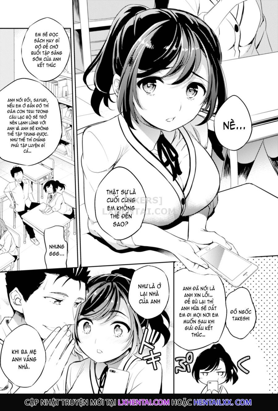 Sayuri - Kareshi To Hatsu H Mokuzen Ni Chikan Ni Ntr-reta Shoujo Chương 1 page 7 - Giả Dược