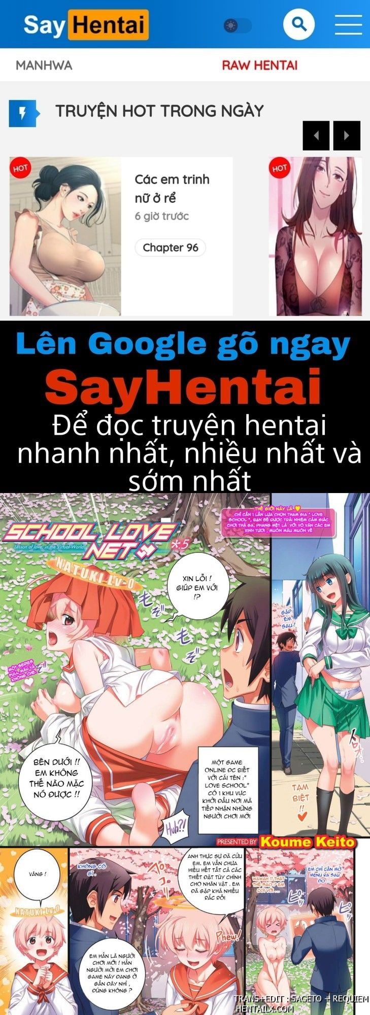 đọc truyện School Love Net Chương 5 ảnh 1 tại Thiên Thai Truyện