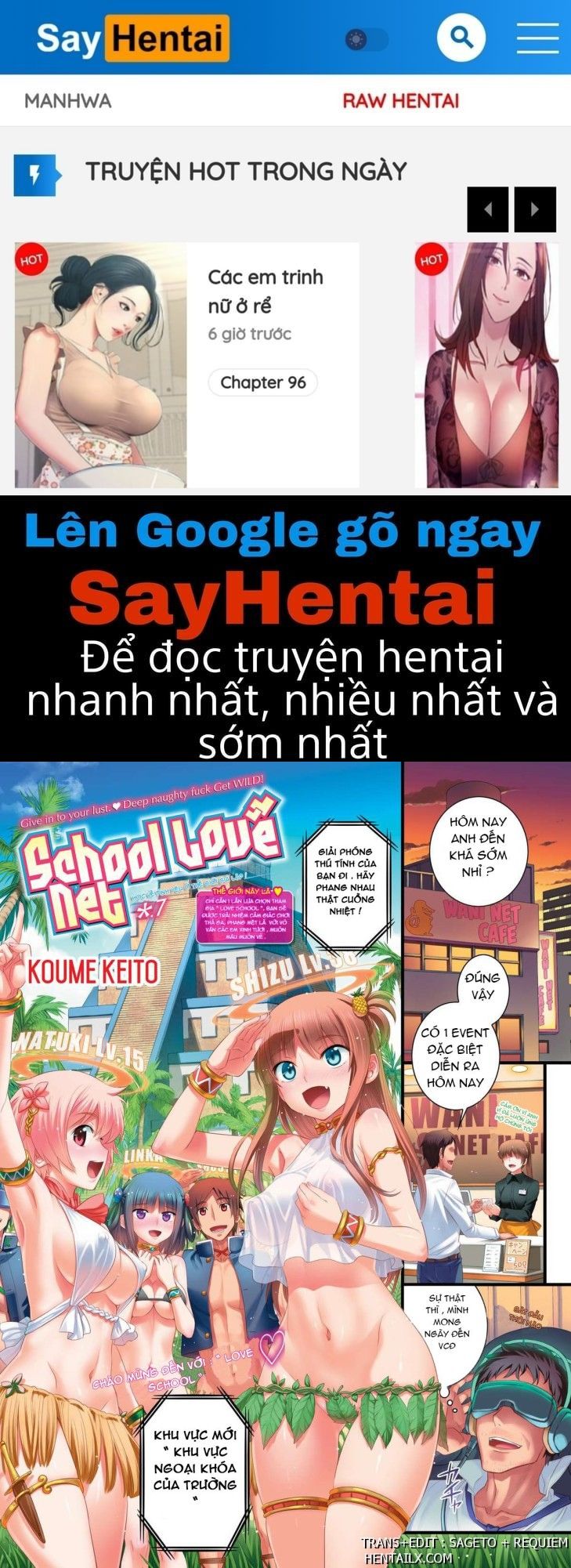 đọc truyện School Love Net Chương 7 ảnh 1 tại Thiên Thai Truyện