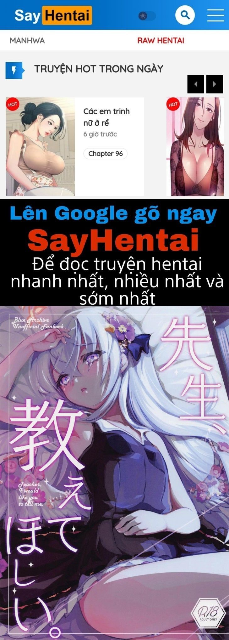 đọc truyện Sensei, Oshiete Hoshii Oneshot ảnh 1 tại Giả Dược
