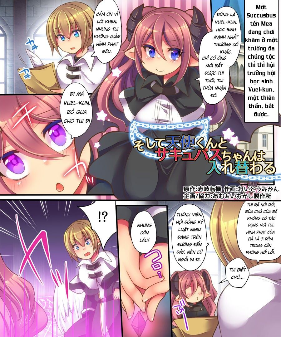 Soshite Tenshi-kun To Succubus-chan Wa Irekawaru Oneshot page 2 - Giả Dược