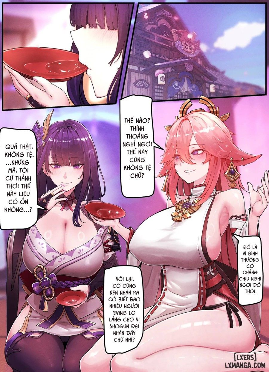 Teyvat Gravure - Raiden And Miko Oneshot page 1 - Giả Dược
