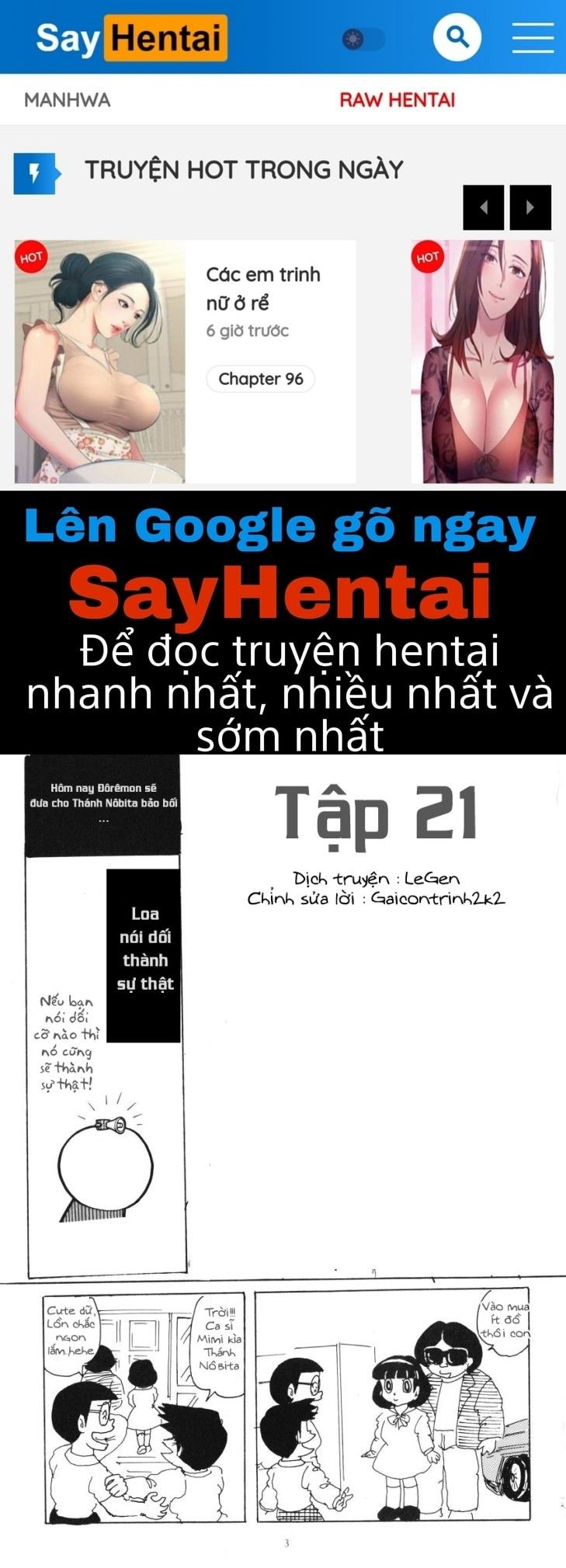 đọc truyện Thánh Nôbita - Doravmon Chương 21 ảnh 1 tại Thiên Thai Truyện