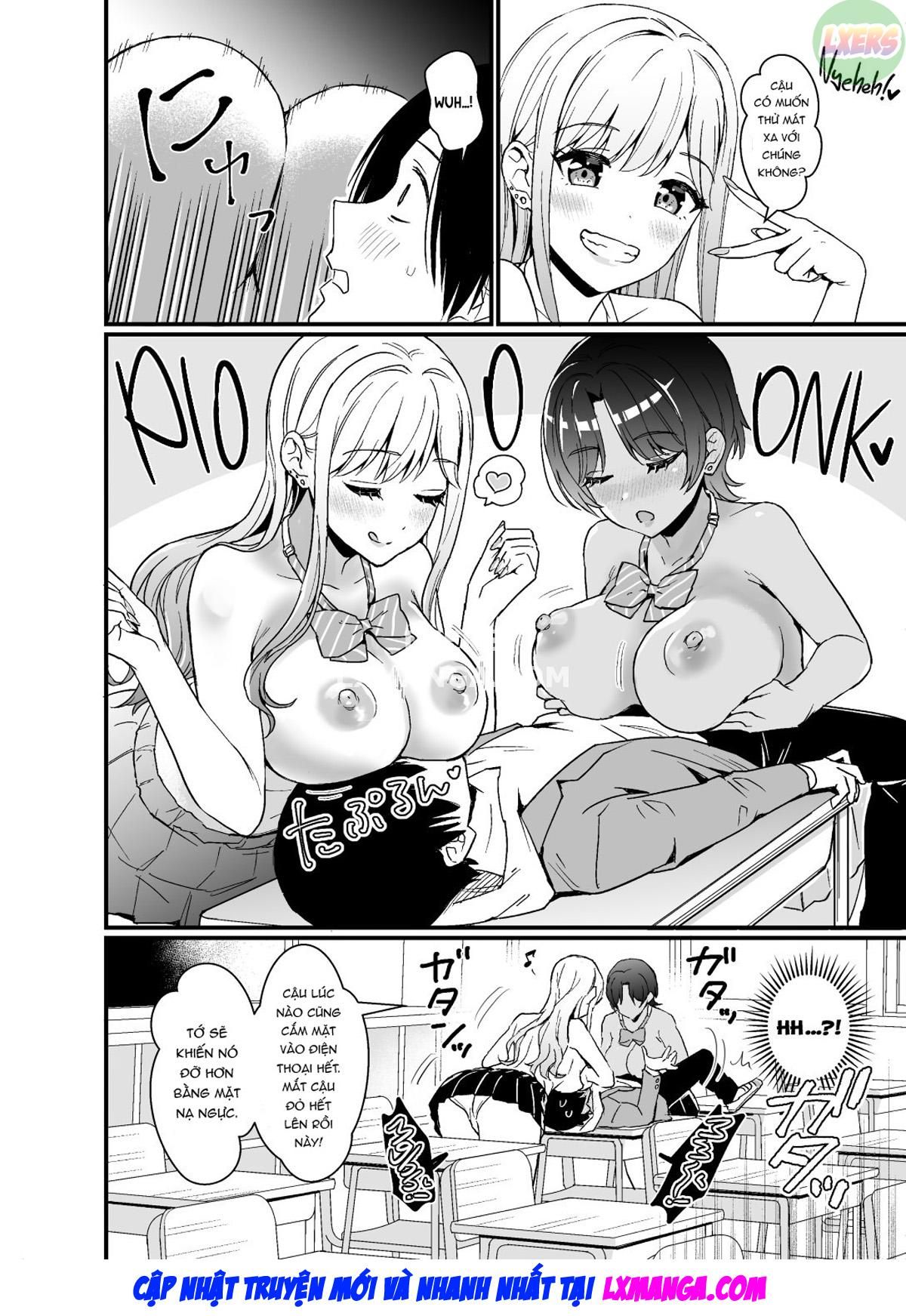 đọc truyện That Time Gyarus Asked Me To Grope Their Tits After Class Oneshot ảnh 13 tại Giả Dược