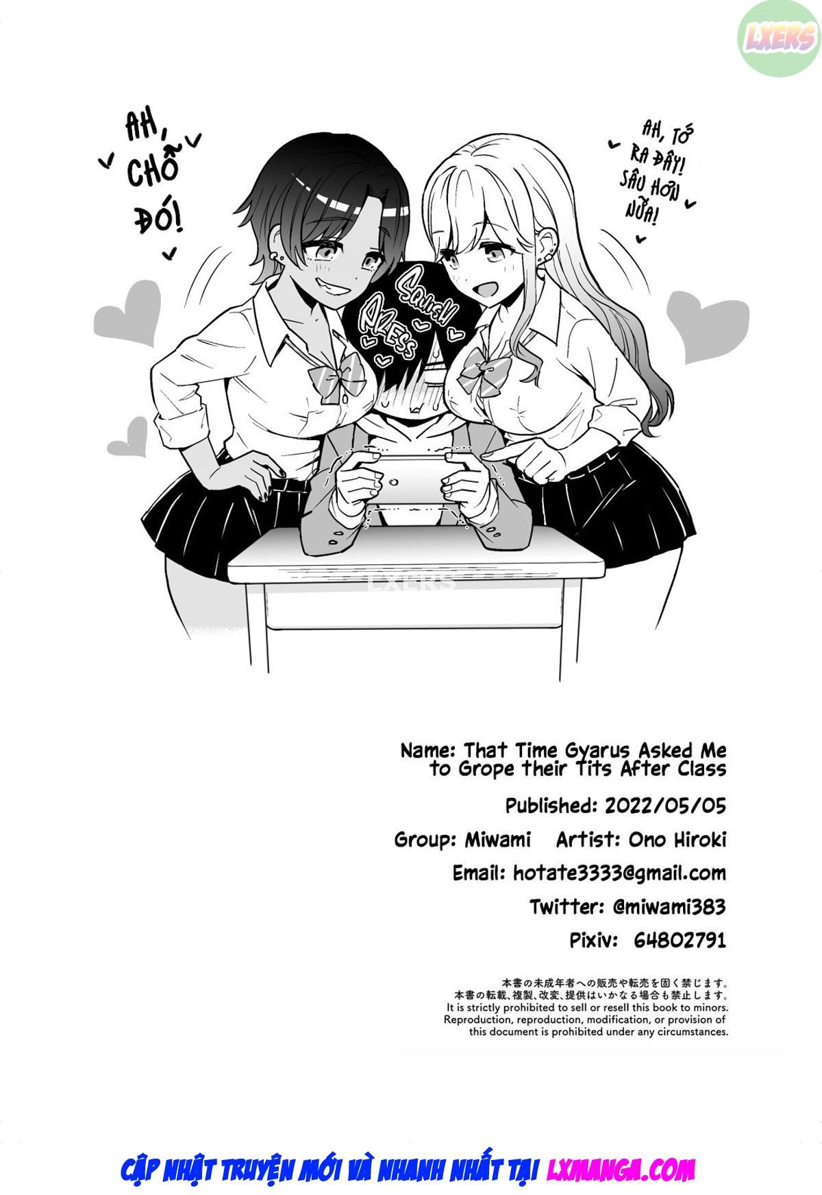 đọc truyện That Time Gyarus Asked Me To Grope Their Tits After Class Oneshot ảnh 46 tại Giả Dược