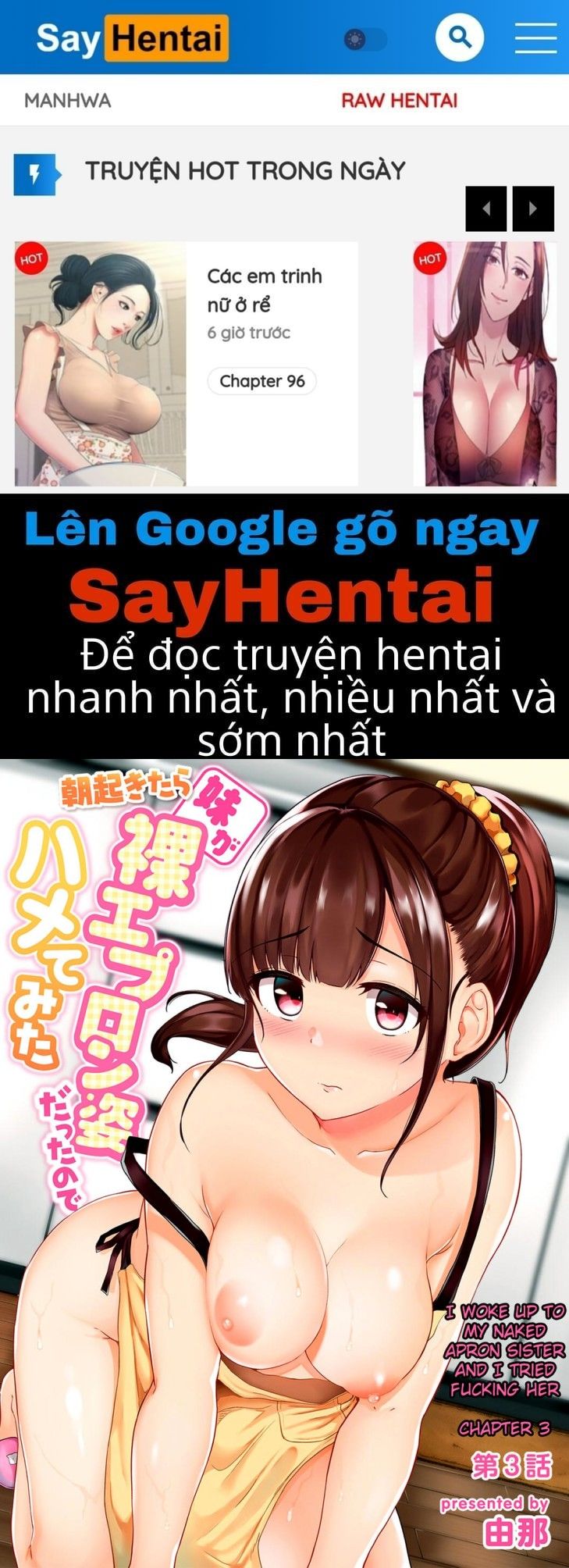Thấy Em Gái Mình Đang Mặc Tạp Dề Khỏa Thân Chương 3 page 1 - Giả Dược