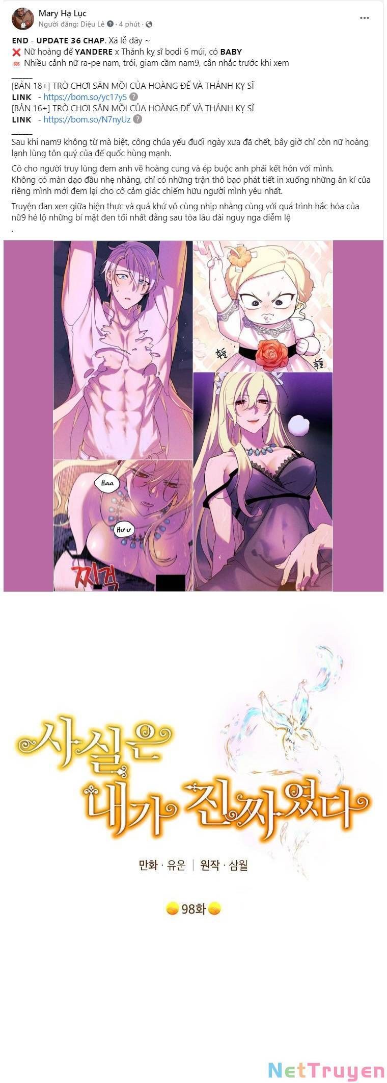 đọc truyện Thực Ra Tôi Mới Là Thật Chương 98.1 ảnh 7 tại Thiên Thai Truyện