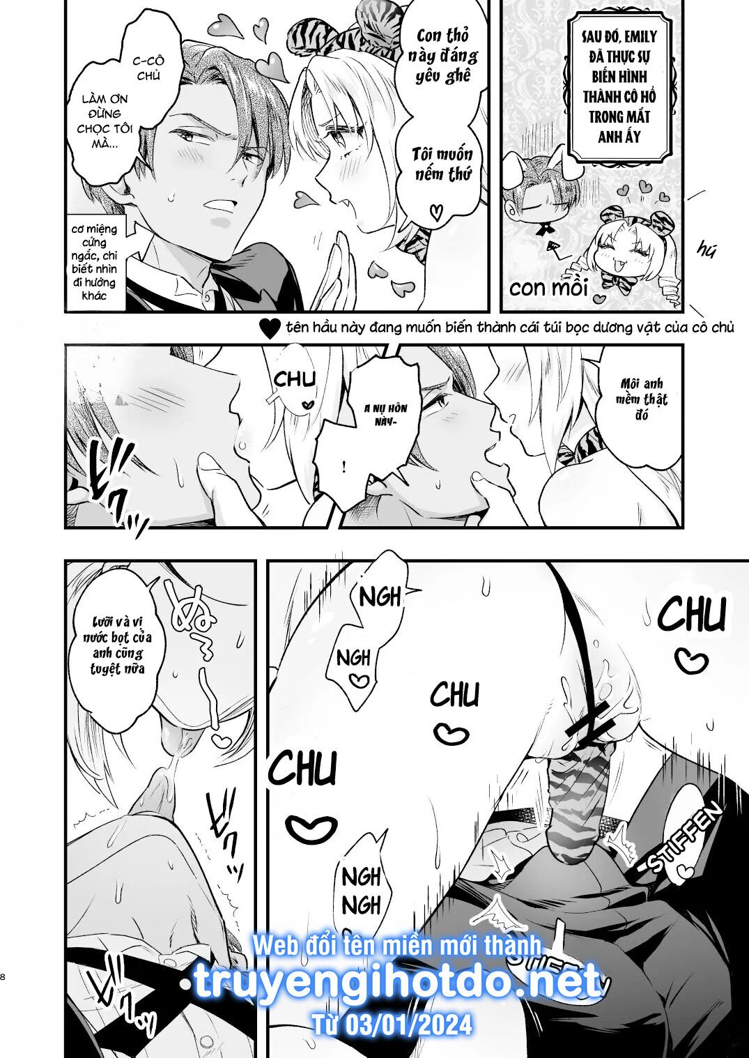Tiểu Thư Lưỡng Tính Chơi Đùa Cùng Người Hầu Của Mình Chương 1 page 8 - Giả Dược
