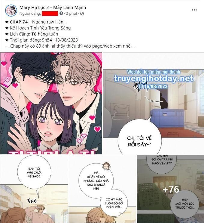 đọc truyện Tình Yêu Trong Sáng Chương 74.1 ảnh 2 tại Thiên Thai Truyện