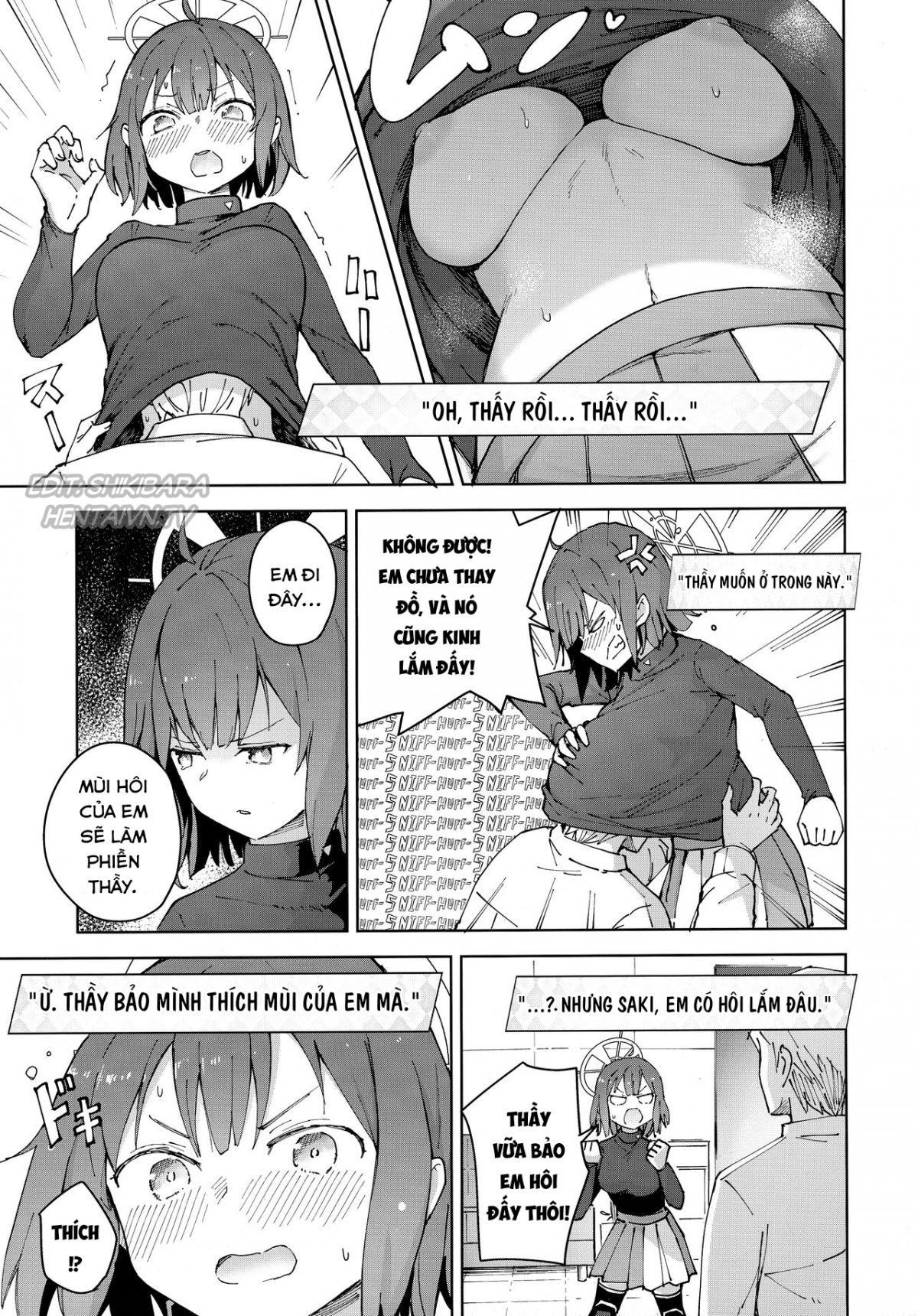 đọc truyện Tôi Nứng Sau Khi Ngửi Mùi Của Saki. (blue Archive) Oneshot ảnh 13 tại Thiên Thai Truyện