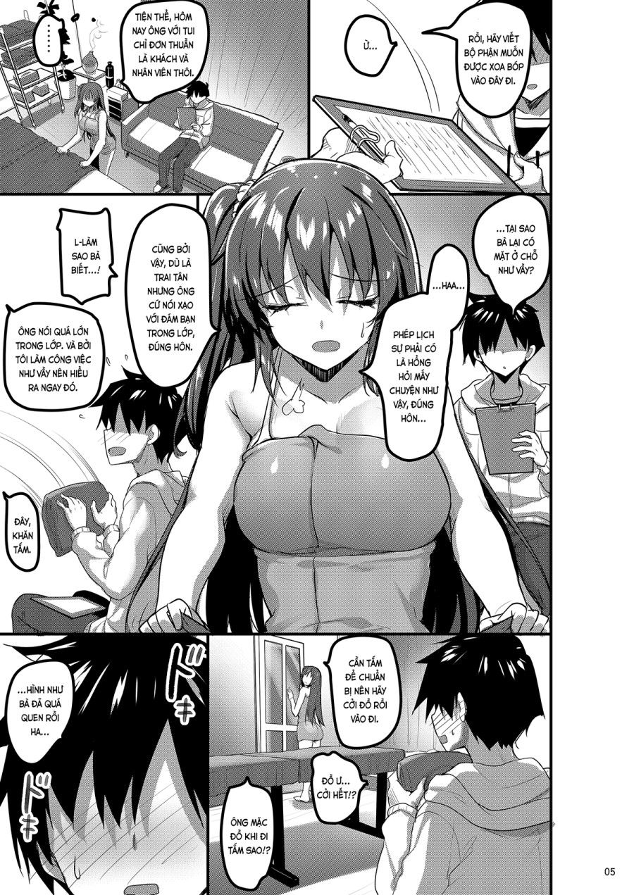 Tới Tiệm Xoa Bóp Kích Dục, Tôi Đụng Mặt Bạn Cùng Lớp (nguyên Tác) Oneshot page 4 - Giả Dược