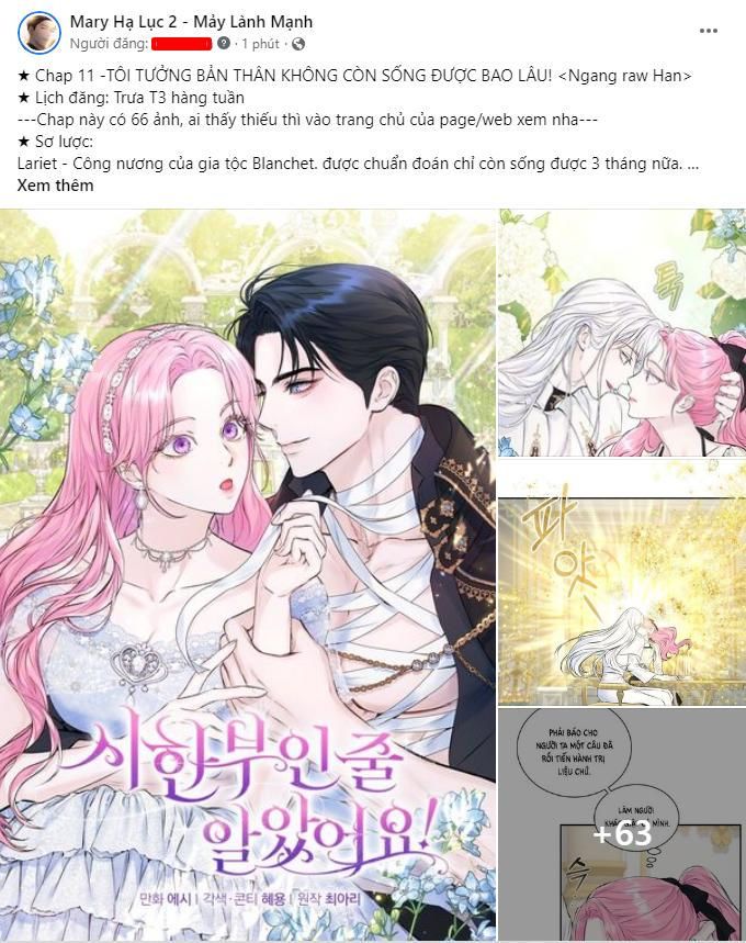 Tôi Tưởng Bản Thân Không Còn Sống Được Bao Lâu Chương 11.1 page 13 - Giả Dược