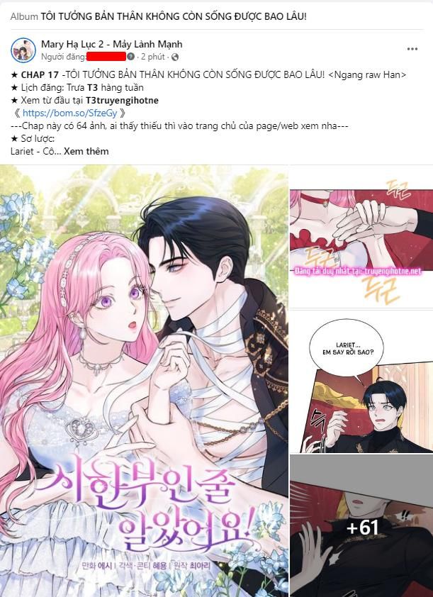 Tôi Tưởng Bản Thân Không Còn Sống Được Bao Lâu Chương 17.1 page 1 - Giả Dược