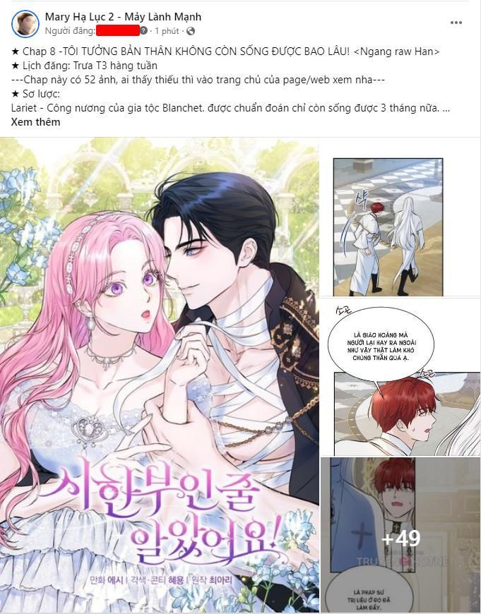Tôi Tưởng Bản Thân Không Còn Sống Được Bao Lâu Chương 7.2 page 33 - Giả Dược