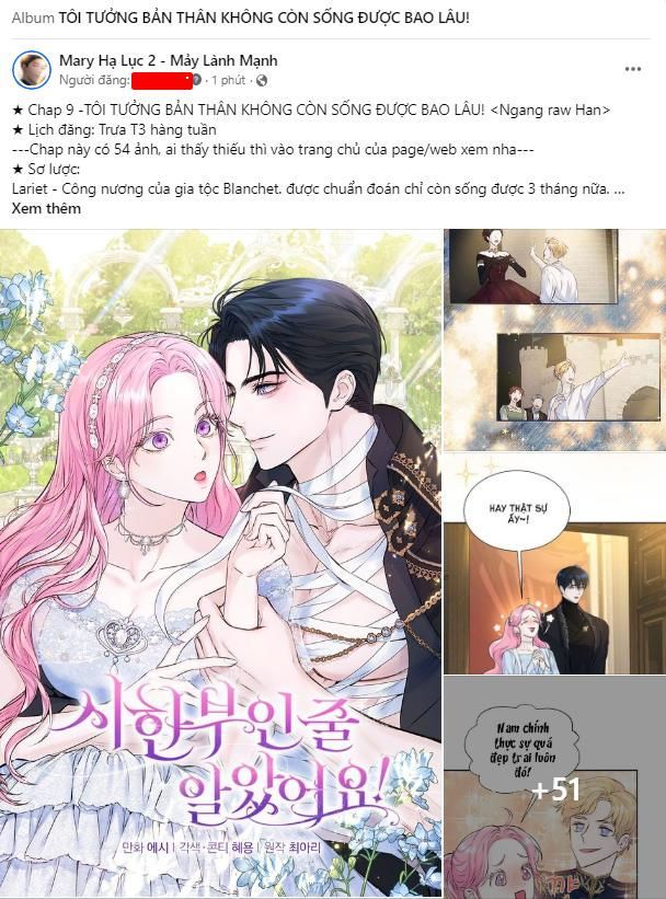Tôi Tưởng Bản Thân Không Còn Sống Được Bao Lâu Chương 9.1 page 1 - Giả Dược