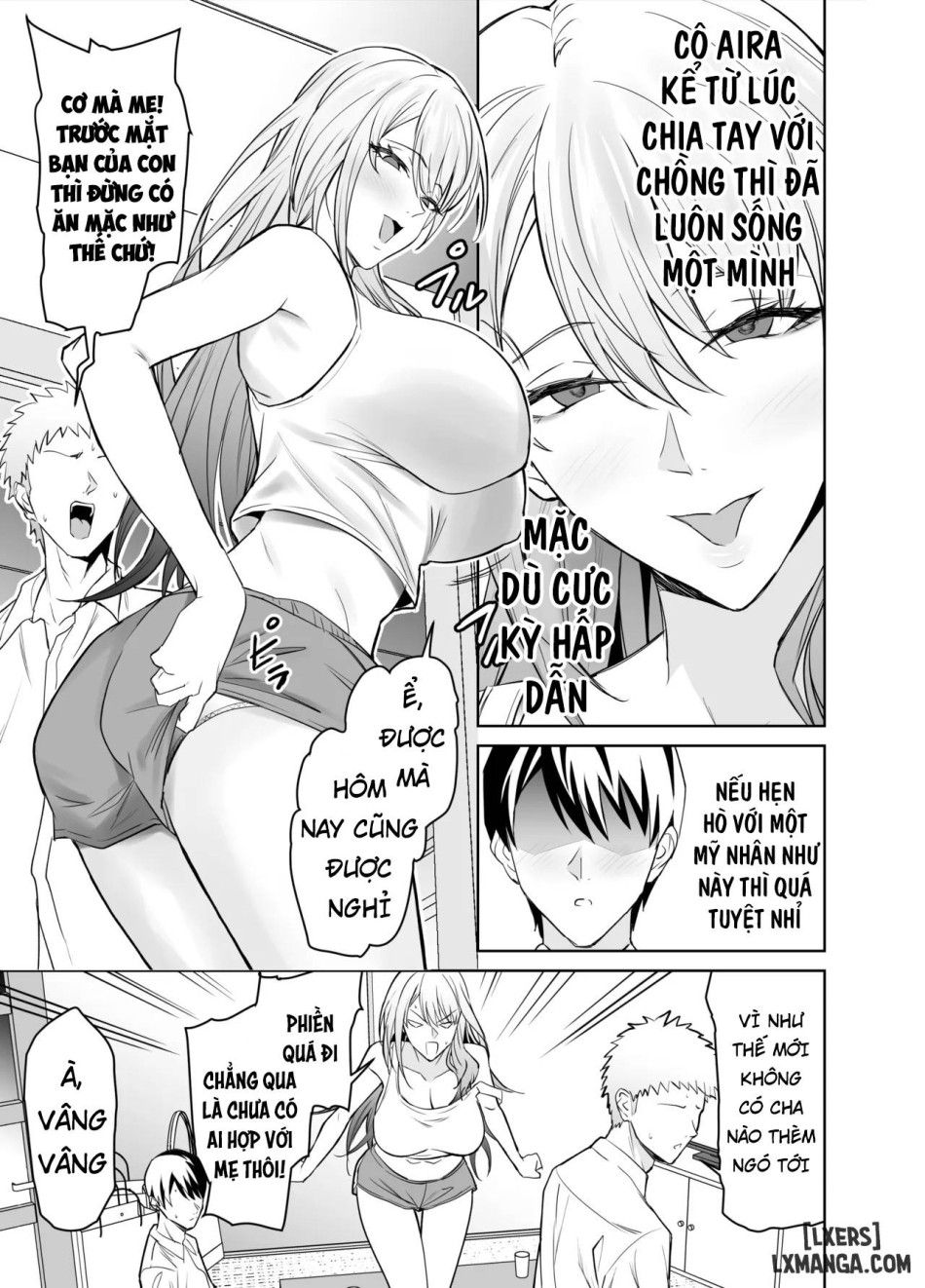 Tomodachi No Gal Mama Wa Musuko Ni Kakurete Ore No Dekachin Wo Kuimakuru. Chương 1 page 6 - Giả Dược