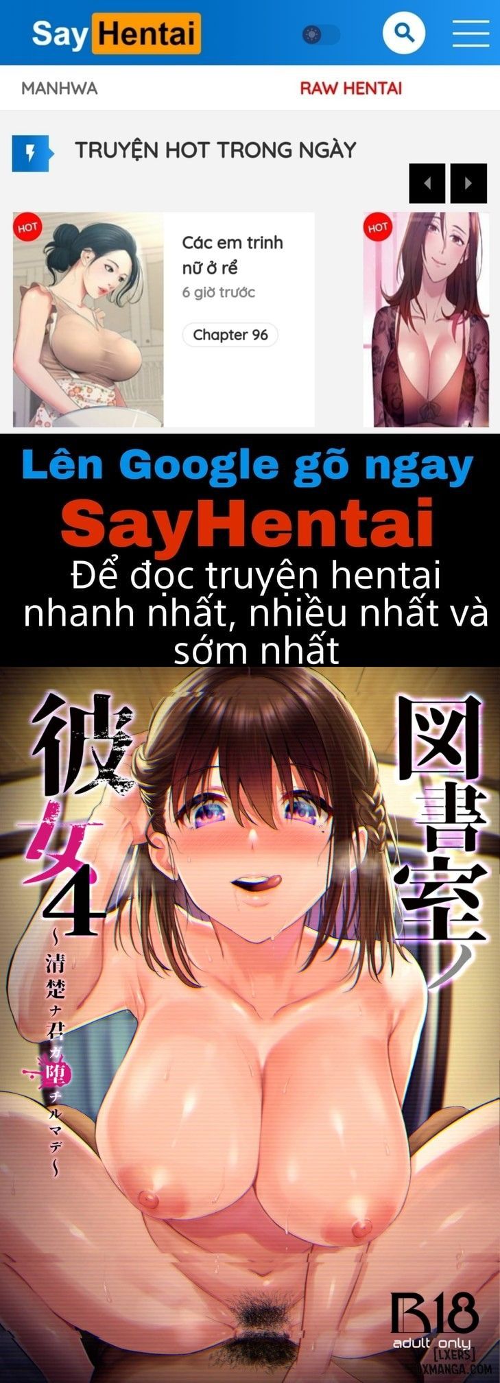 đọc truyện Toshoshitsu No Kanojo ~seiso Na Kimi Ga Ochiru Made Full Chương 4 ảnh 1 tại Giả Dược