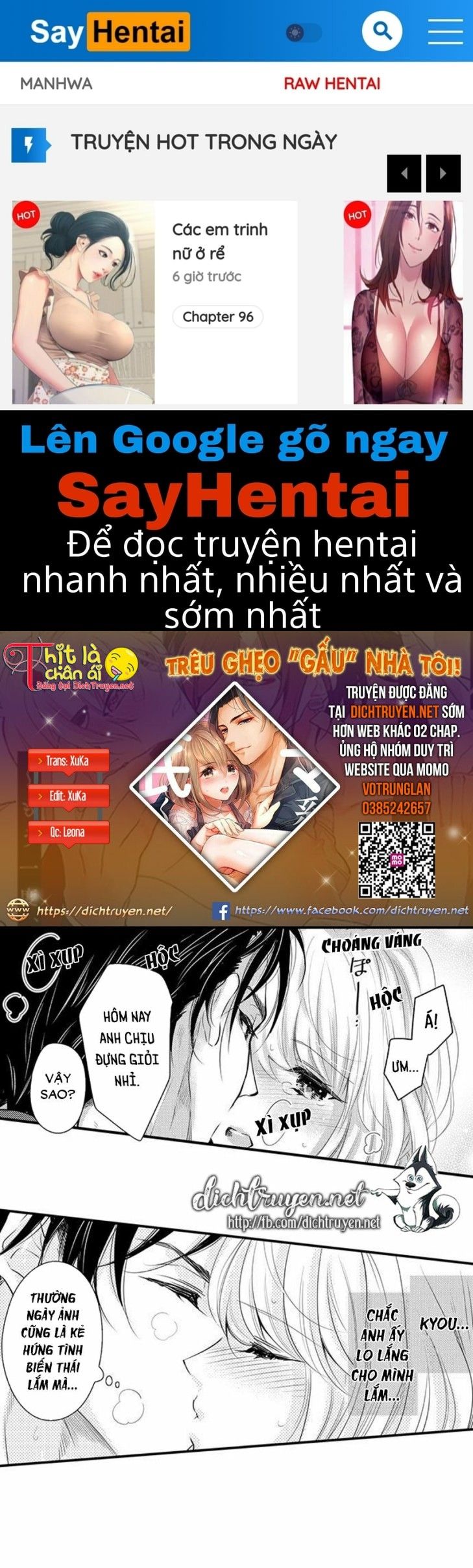 đọc truyện Trêu Ghẹo Gấu Nhà Tôi! Chương 18 ảnh 2 tại Thiên Thai Truyện