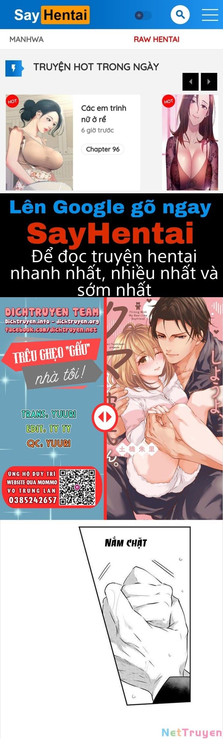 đọc truyện Trêu Ghẹo Gấu Nhà Tôi! Chương 30 ảnh 2 tại Thiên Thai Truyện