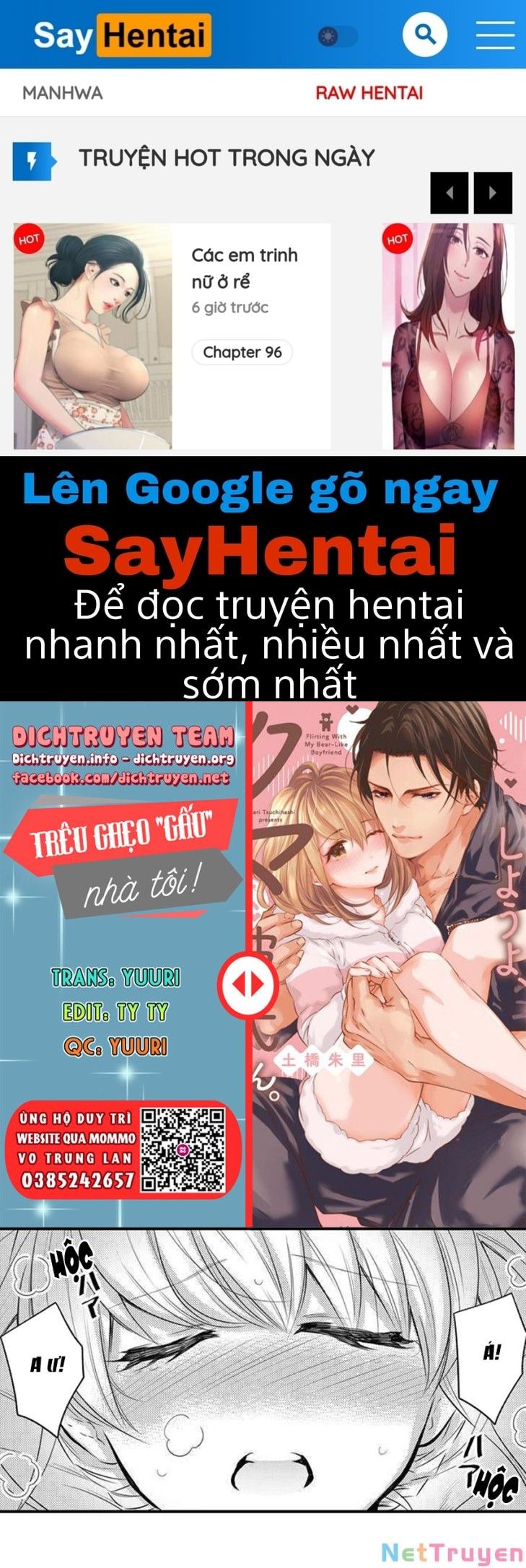 đọc truyện Trêu Ghẹo Gấu Nhà Tôi! Chương 33 ảnh 2 tại Thiên Thai Truyện