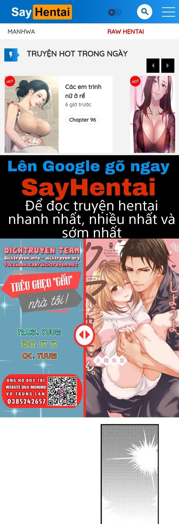 đọc truyện Trêu Ghẹo Gấu Nhà Tôi! Chương 34 ảnh 2 tại Thiên Thai Truyện