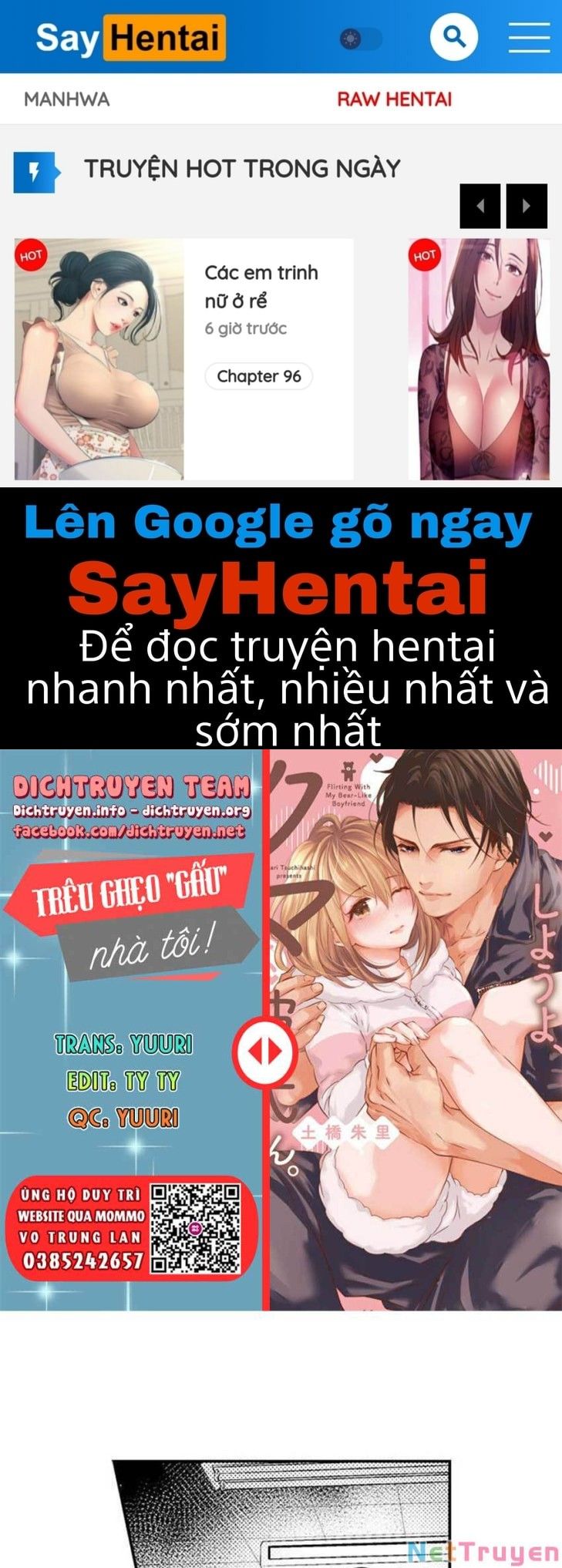 đọc truyện Trêu Ghẹo Gấu Nhà Tôi! Chương 36 ảnh 2 tại Thiên Thai Truyện