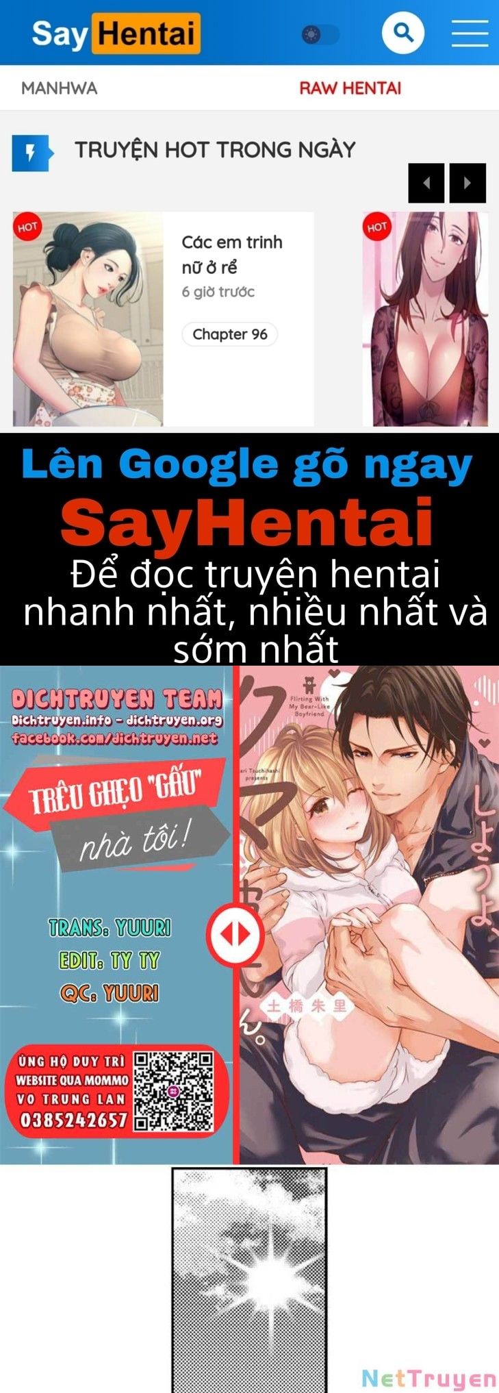 đọc truyện Trêu Ghẹo Gấu Nhà Tôi! Chương 37 ảnh 2 tại Thiên Thai Truyện