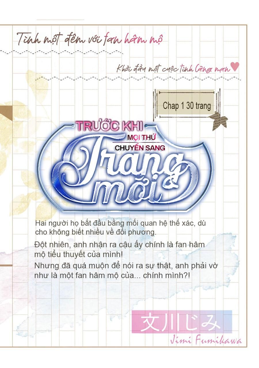 đọc truyện Trước Khi Mọi Thứ Chuyển Sang Trang Mới Chương 1 ảnh 3 tại Giả Dược