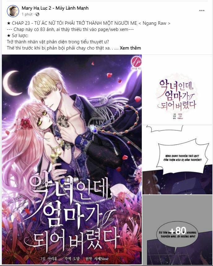 Từ Ác Nữ Tôi Trở Thành Một Người Mẹ Chương 23.2 page 21 - Giả Dược