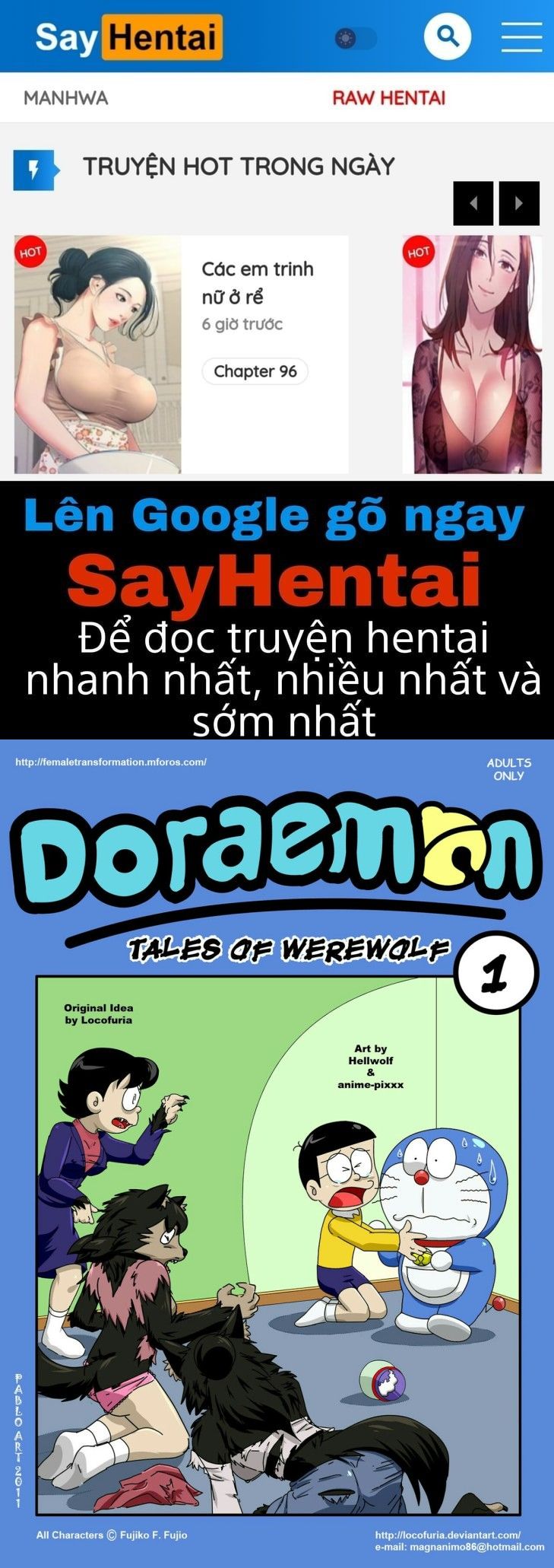 đọc truyện Tuyển Tập Doraemon Doujinshi 18+ Chương 19 ảnh 1 tại Giả Dược