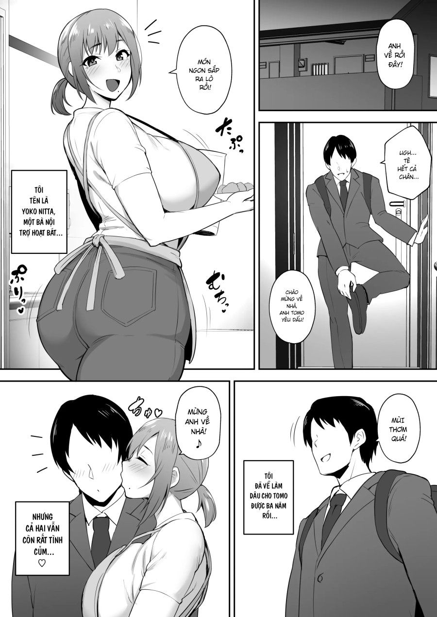 Vợ Ngực Bự Yoko - Làm Bảo Mẫu Cho Một Cậu Trai Ở Chung Cư Chương 1 page 3 - Giả Dược