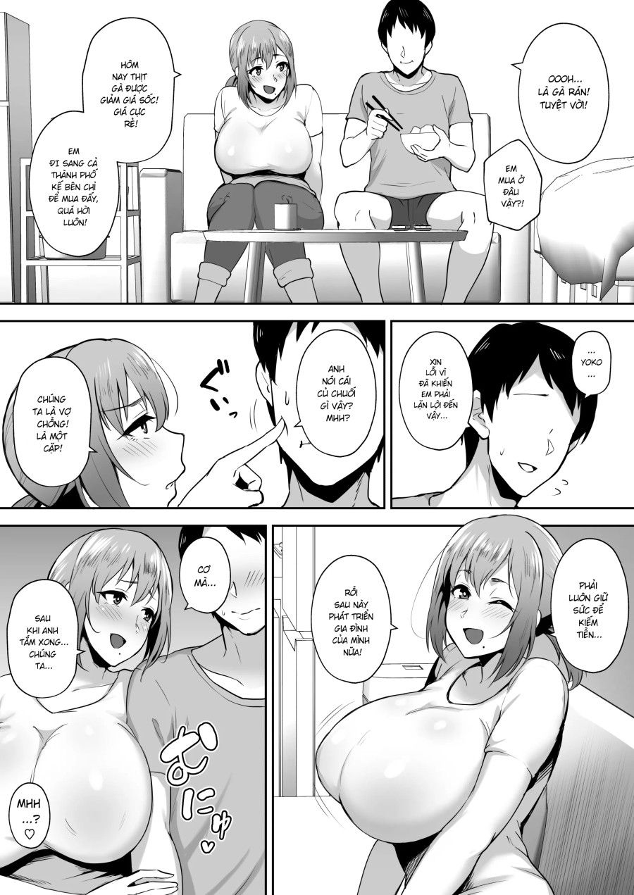 Vợ Ngực Bự Yoko - Làm Bảo Mẫu Cho Một Cậu Trai Ở Chung Cư Chương 1 page 4 - Giả Dược