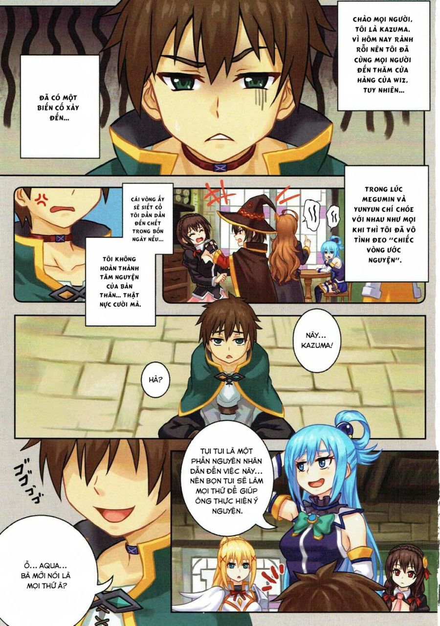 Wonderful Wishes Biyoshibi Ganbou (kono Subarashii Sekai Ni Syukufuku O!) Oneshot page 4 - Giả Dược