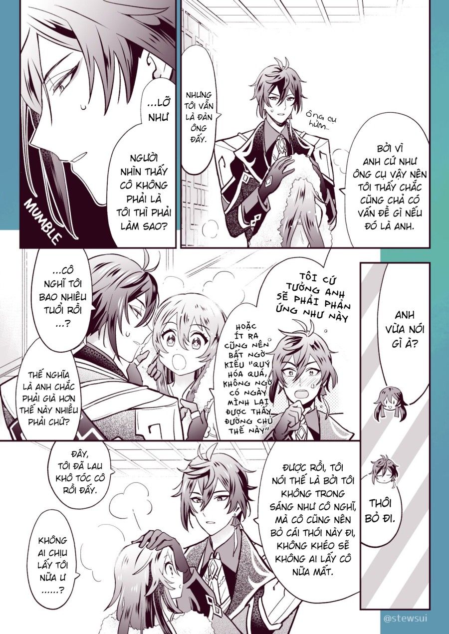 Zhongli X Hu Tao Love Story Oneshot page 6 - Giả Dược