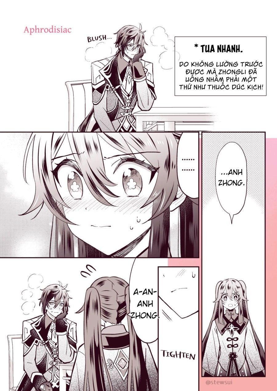 Zhongli X Hu Tao Love Story Oneshot page 8 - Giả Dược